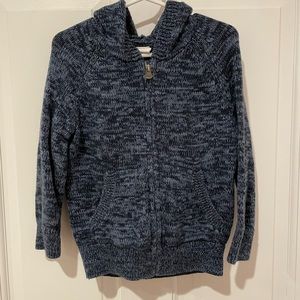 Gap Boys Blue Marled Zip Up Sweater